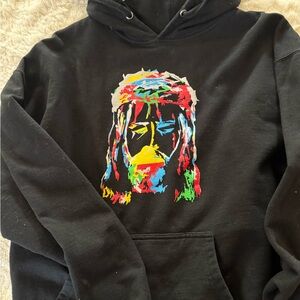 Men's Black Graphic Hoodie